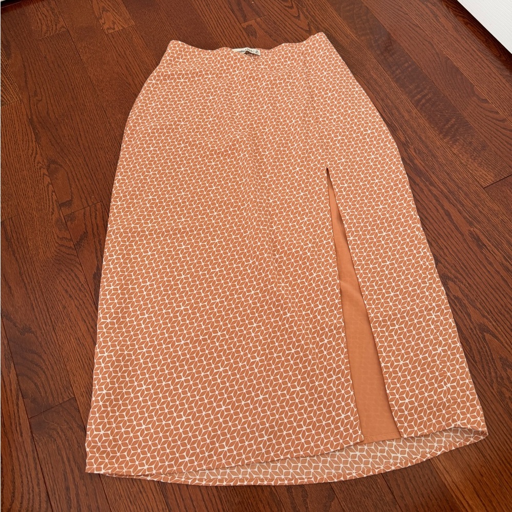 Abercrombie & Fitch Geometric midi skirt
